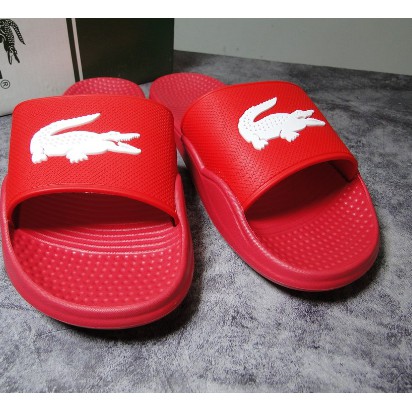 Dép đúc nam Lacoste KZ xuất dư màu đỏ ❤️FREESHIP❤️- Rẻ vô địch - Đổi size 7 ngày