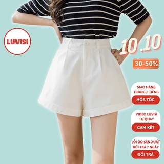 Quần đùi nữ gập gấu LUVISI, quần short nữ ống rộng đẹp siêu hot thời trang mùa hè năng động thoáng mát TF010