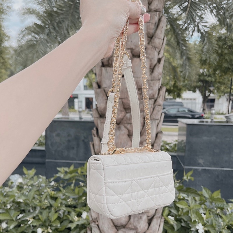 Túi D mini trần trám caro