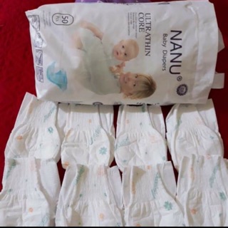 Combo 100 miếng bỉm quần và dán nanu baby size s100,m100,l100,xl100,xxl100