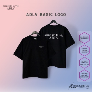 Áo Thun Tay Lỡ Unisex ADLV Basic Logo Chuẩn 100% Cotton 2 Chiều Dày Cao Cấp Oversized Form Rộng