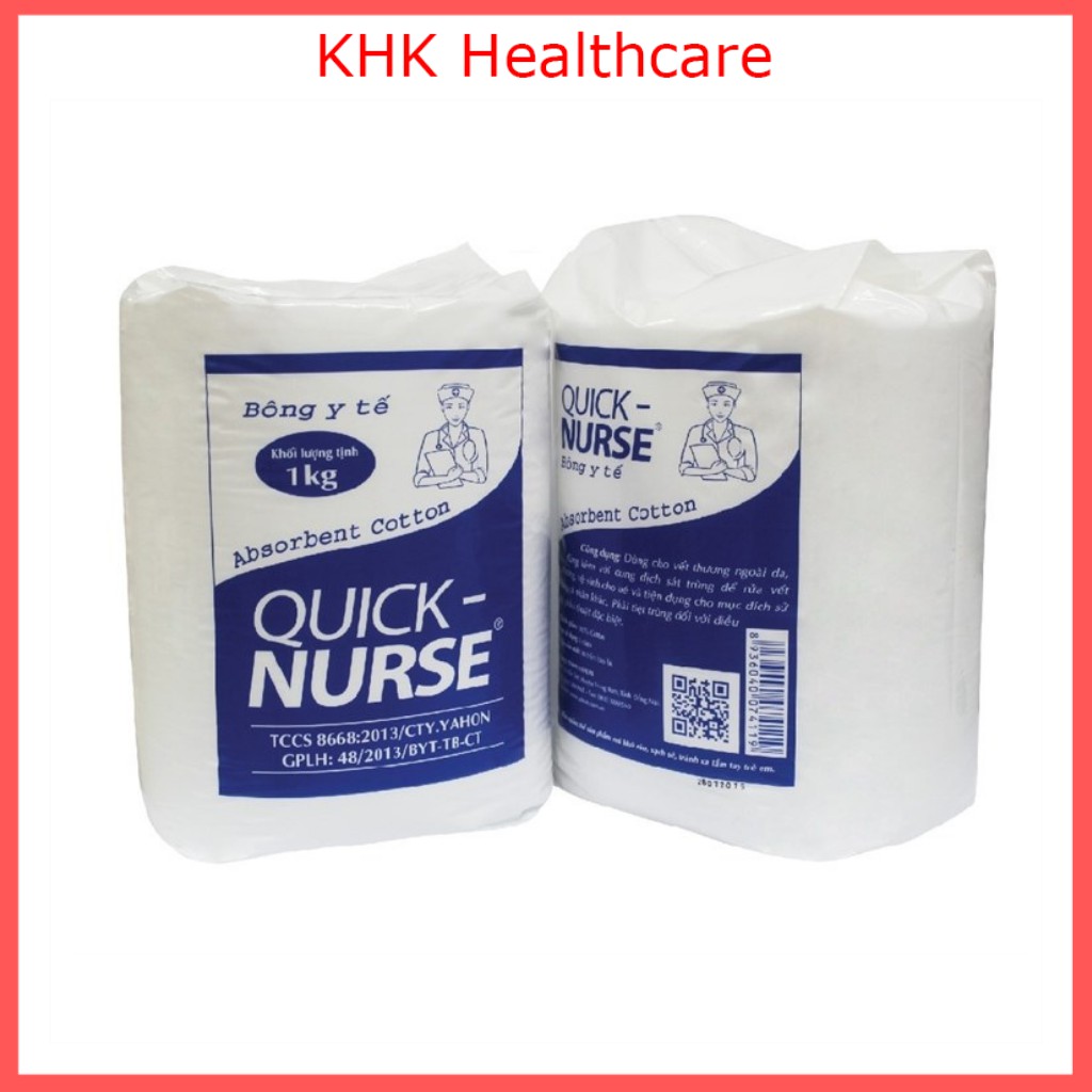 Bông Y Tế Quick Nurse Gói 500G, 1kg