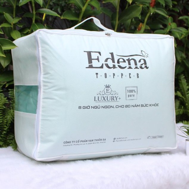 [ FREE SHIP] Topper Deluxe Edena Xanh Ngọc, Tấm lót đệm, Tấm làm mềm đệm,  Bảo Hành Một Đổi Một