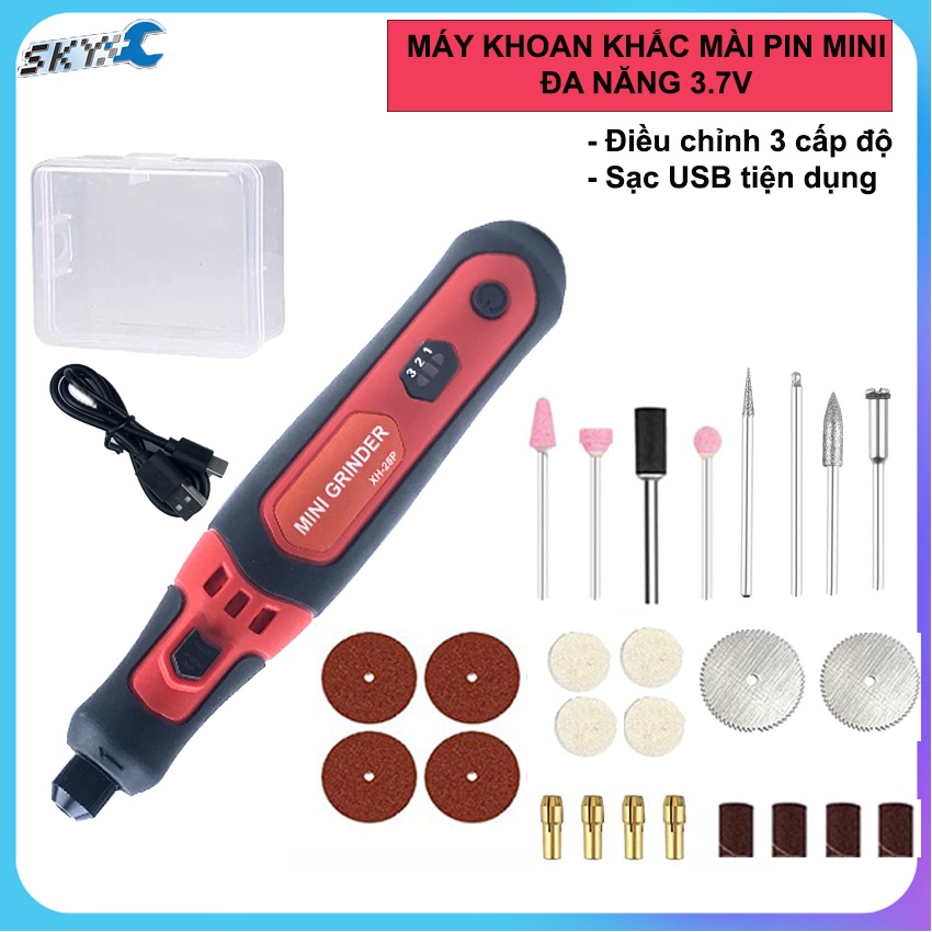 Máy mài chạm khắc mini cầm tay cao cấp, bút khắc, khoan mài chà nhám đánh bóng đa năng, tích hợp sạc USB