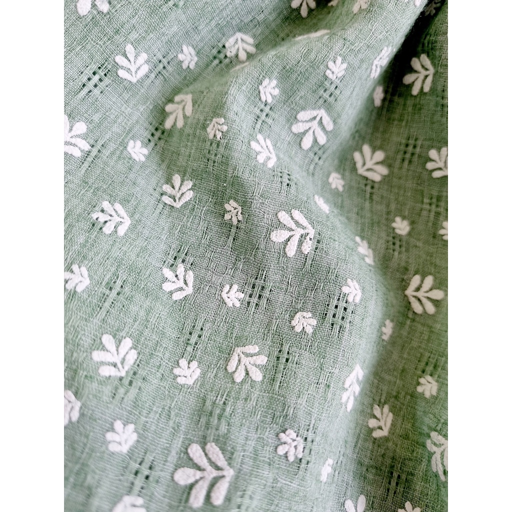 Romper bé gái CHIP STORE Bộ liền thân cho bé sơ sinh - 1 tuổi màu xanh mint cổ bèo xinh xắn