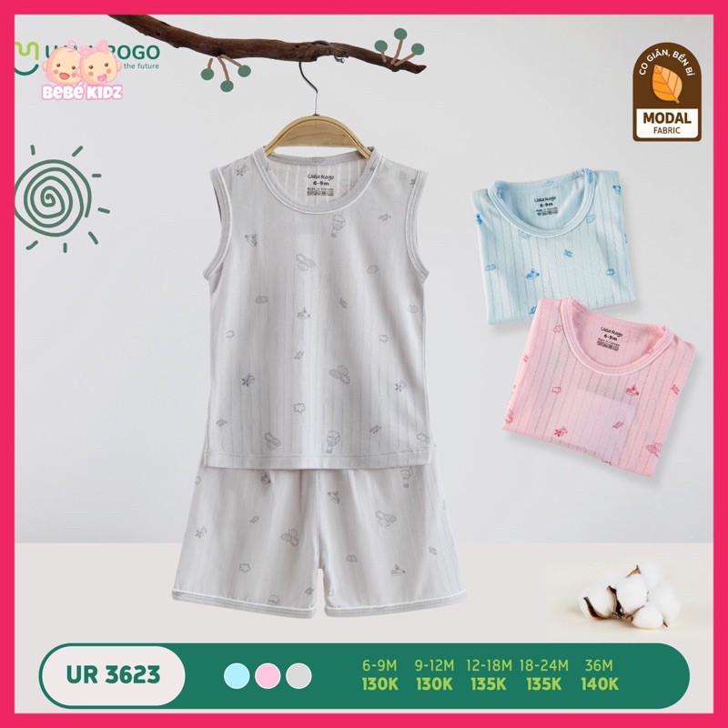 BỘ BA LỖ, BỘ SÁT NÁCH CHO BÉ UALAROGO UR3623 CHẤT MODAL SIÊU MÁT