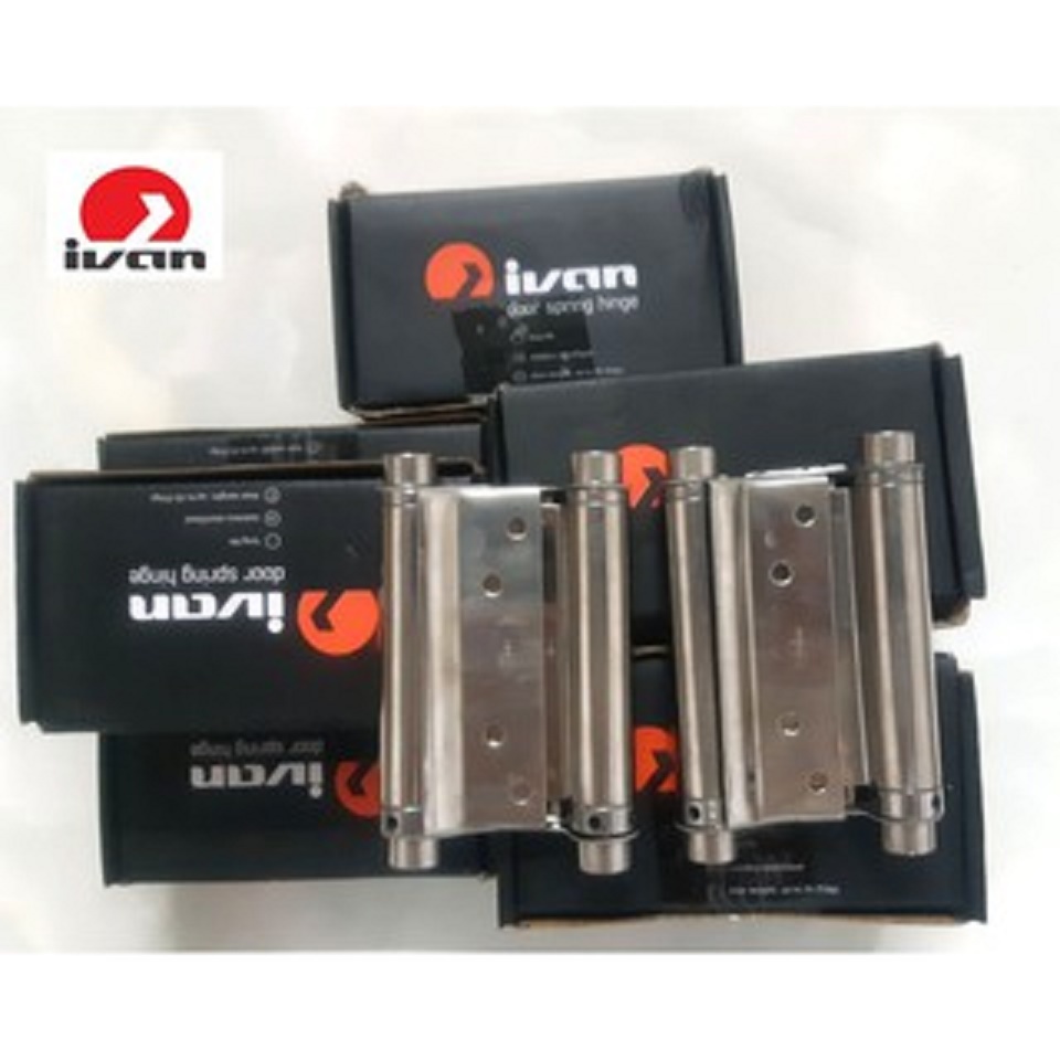 Bản lề cửa 2 chiều inox Ivan ( 1 bộ 2 cái)