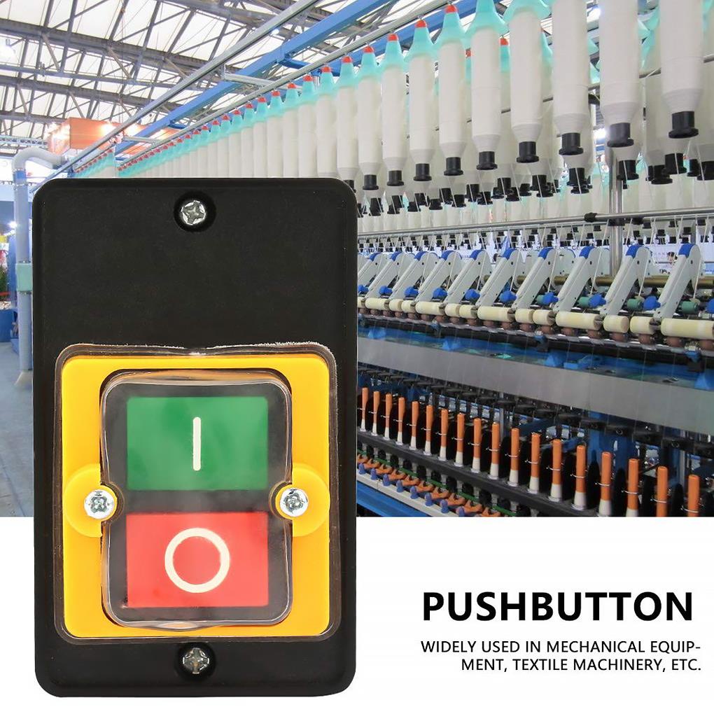 Push Button On-off Switch Portable Detachable 5mm Mounting Hole Copper Contactor Workshop Device Switches with