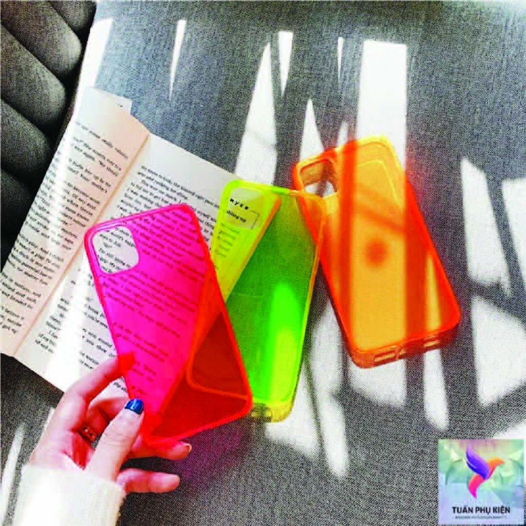 Ốp Lưng Iphone ⚡ Ốp Lưng Điện Thoại Iphone Neon Trong Suốt ⚡ Full Size Từ Iphone 6 - 11 Promax - Tuấn Case 75