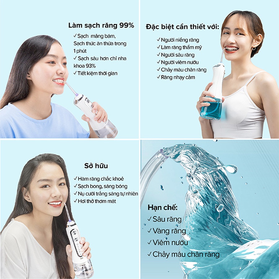 Máy Tăm Nước Du Lịch Cầm Tay Cao Cấp Maxcare Max456S/ Max456SE | Được Các Nha Sỹ Khuyên Dùng