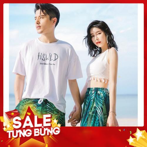 - Hàng nhập khẩu (có sẵn, hàng cao cấp) Đồ bơi/ bikini đôi nam nữ áo trắng váy xanh Liên hệ mua hàng 084.209.1989