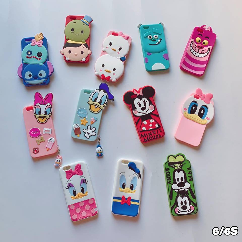 Tổng hợp (1) ốp silicon giảm giá iPhone 6/6S vịt-sao-valfie-kitty- angry-doremon-pooh-gấu moschino-shin-3 mắt-mèo-hà mã
