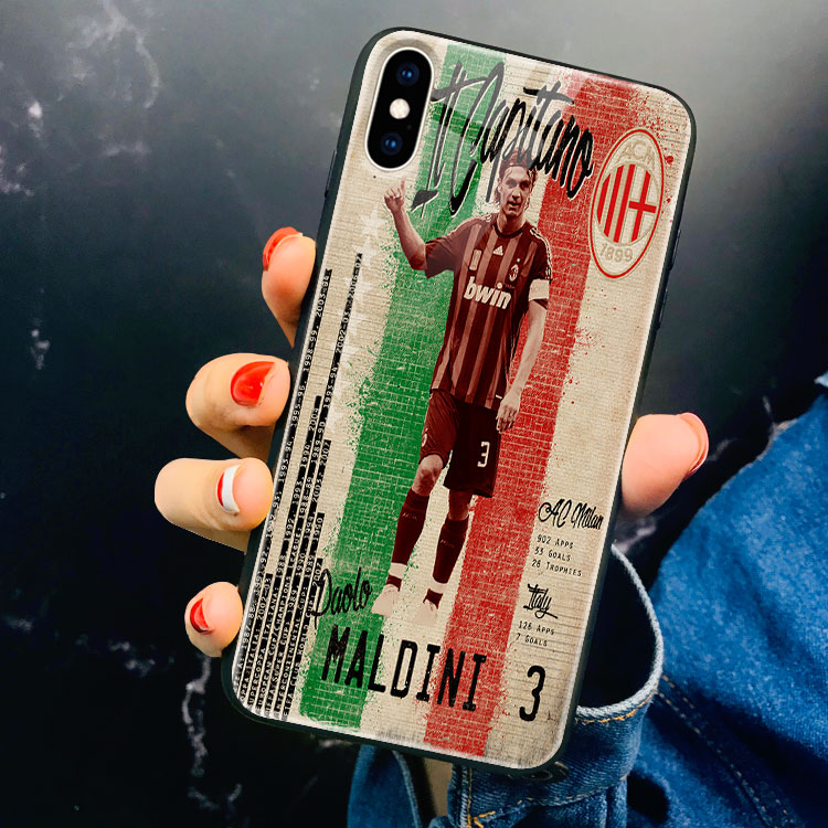 Ốp Chống Ố Vàng In Hình ACMilan NIXON Cho Iphone 12 11 8 7 6 6S Plus X Xr Xs Max 11Pro 12 Pro Max Se 2020