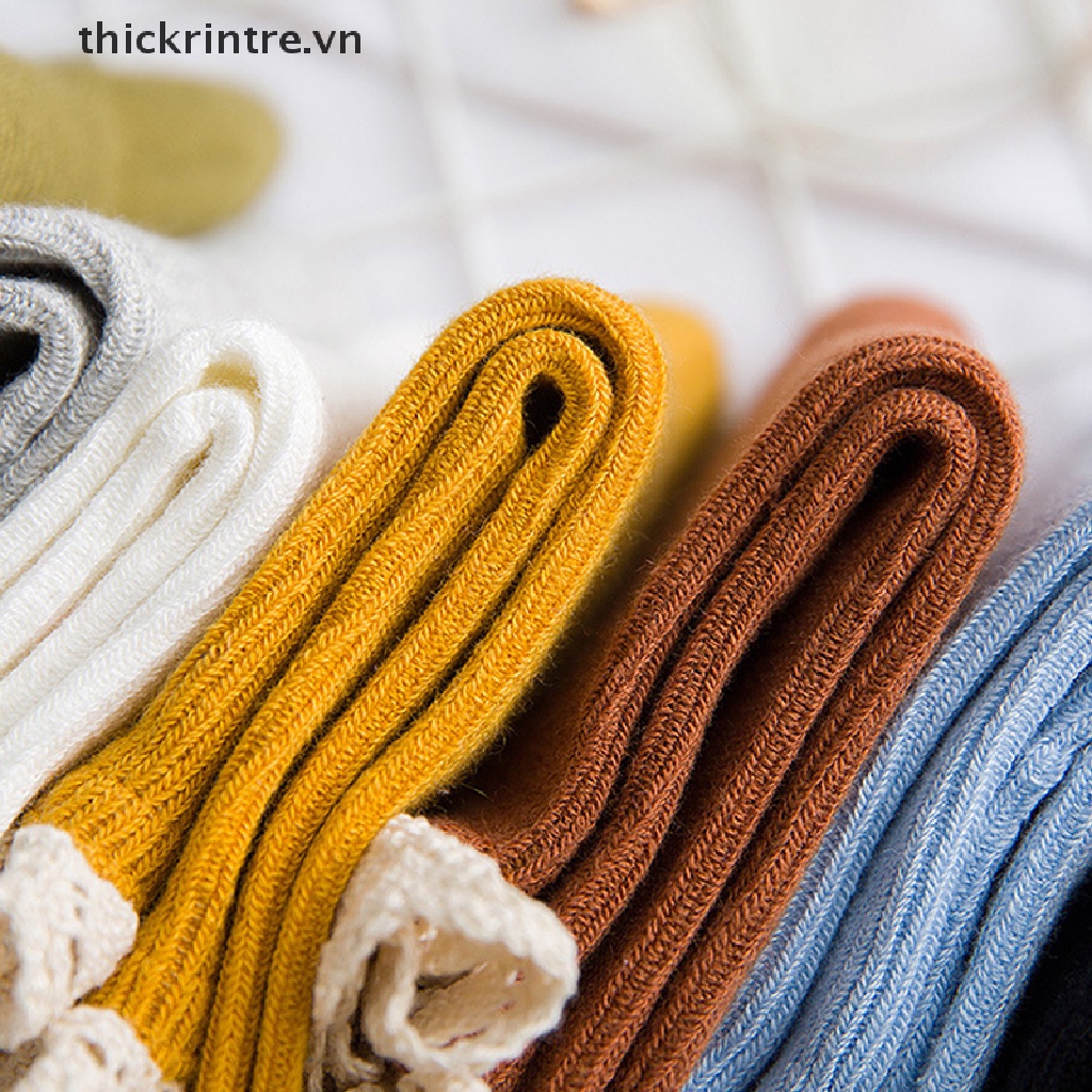Vớ Cotton Phối Ren Nhún Bèo Màu Trắng Trơn Phong Cách Mary Jane Nhật Bản Dễ Thương Thời Trang Cho Nữ