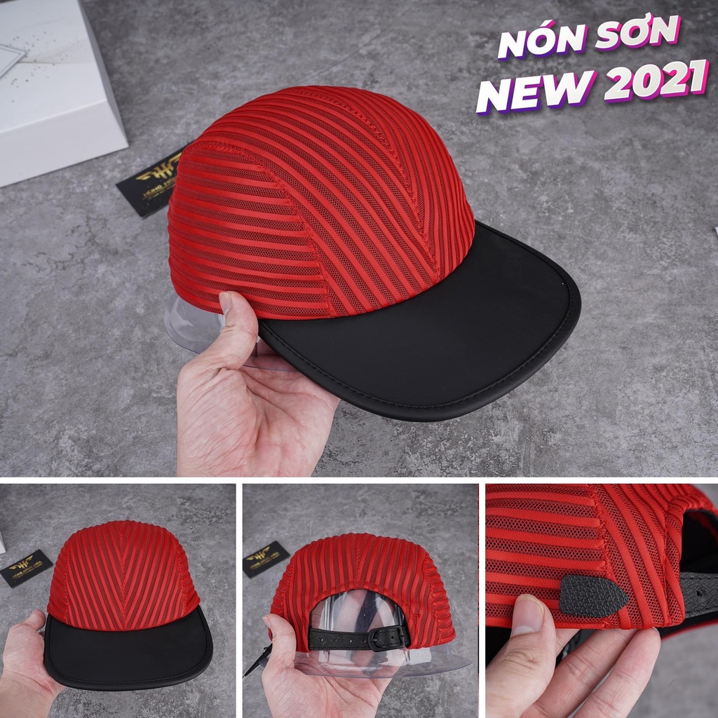 Mũ Lưỡi Trai Vải Dù Cao Cấp Jussy Họa Tiết Sọc Gân Cá Voi Kiểu Dáng Nón Lưỡi Trai Nam Nữ Thời Trang Full Tem Mạc