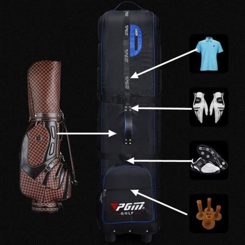 Túi Bọc Gậy Golf Đi Máy Bay /Cover Hàng Không  Air Package Chính Hãng PGM, Travel Bags