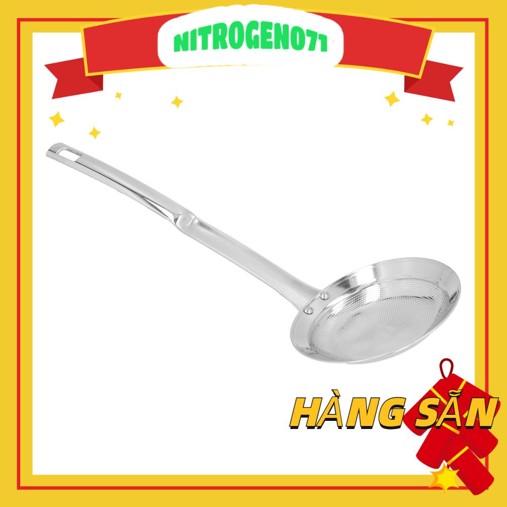 Nitrogen071Muỗng Lọc Dầu, Tách Mỡ bằng thép không gỉ 304 Lưới lọc cặn dầu thực phẩm Dụng cụ nhà bếp