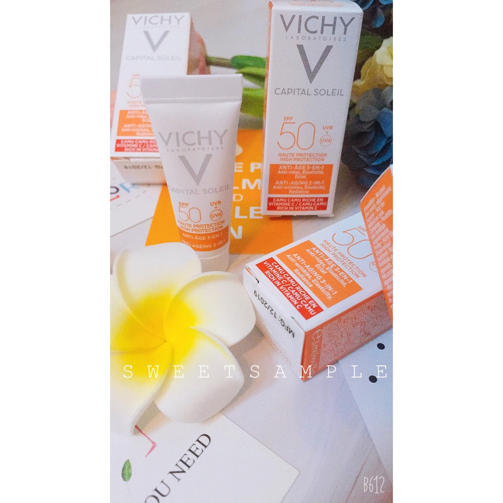 [Mini] Kem Chống Nắng Vichy Capital Soleil SPF 50 Anti-Ageing 3-in-1 3ml