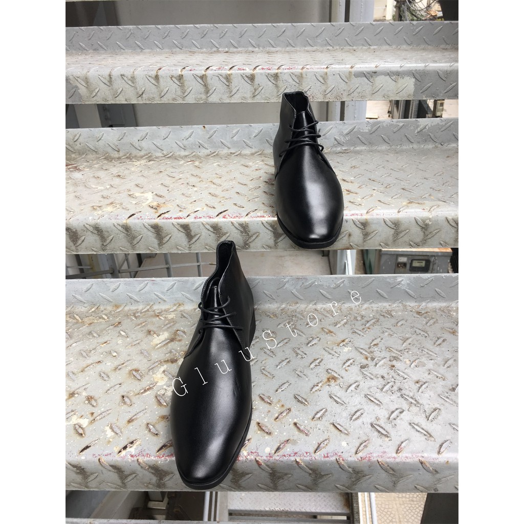 Giày da nam Chukka Boots Dây Buộc da Bò thật cao cấp | BigBuy360 - bigbuy360.vn