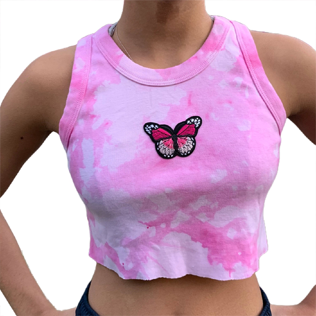 Áo Nữ Không Tay Thêu Hình Bướm Thời Trang | BigBuy360 - bigbuy360.vn