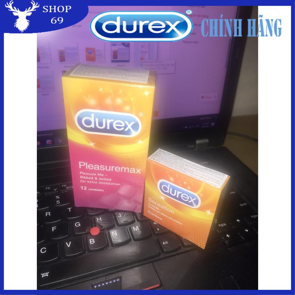 Bao cao su Durex Pleasuremax có Gai và mỏng hơn - Số lượng 12 cái/ 1 hộp bcs+ tặng 1 hộp bao cao su sensation(3bao/1 hộp