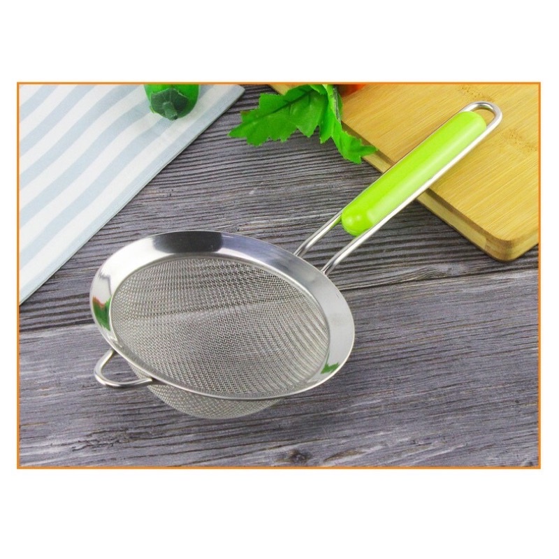 Rây lọc inox cán xanh ,lọc bột cháo ,thức ăn ,trái cây cho bé ăn dặm