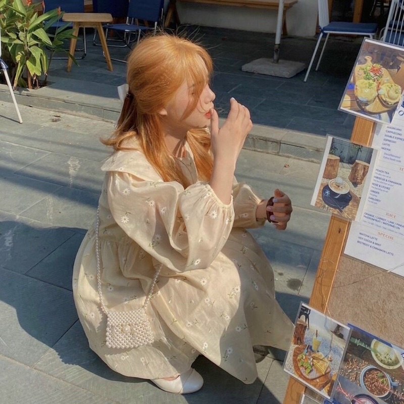 ĐẦM BABYDOLL CỔ SEN