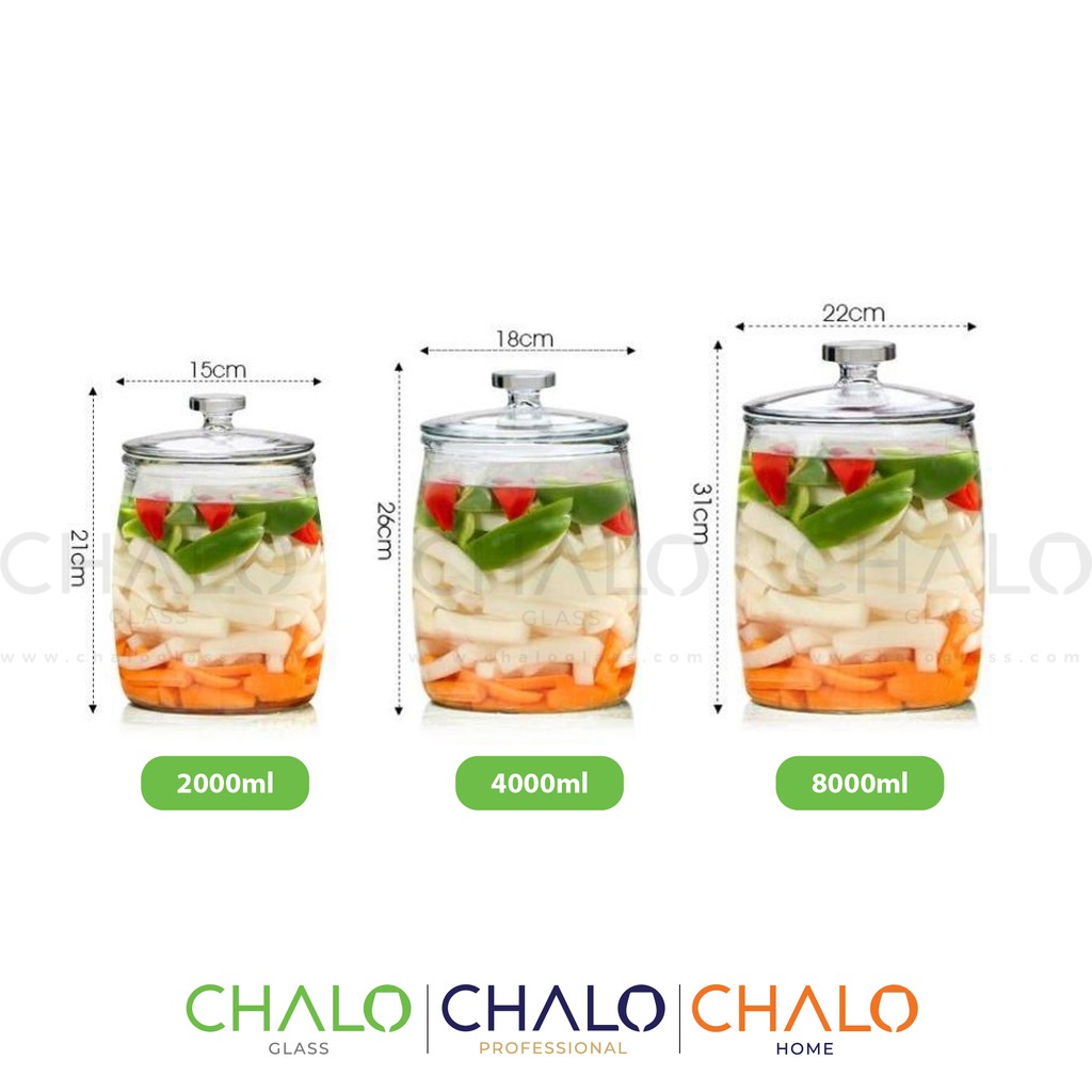 Bình thuỷ tinh nắp núm HD12 các cỡ 2000 ~ 8000ml | HD12