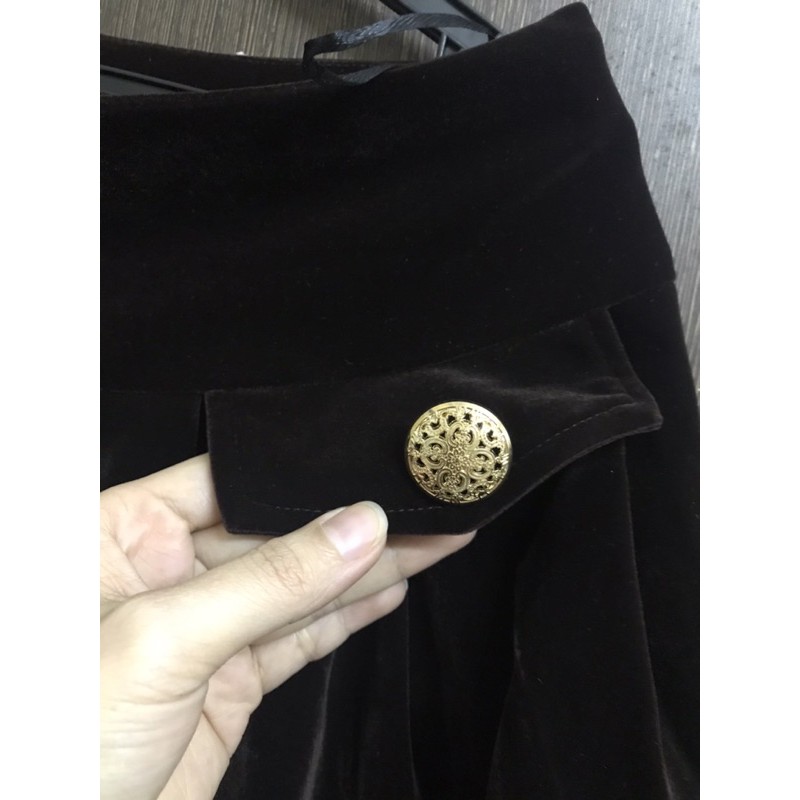 Chân váy nhung hàn