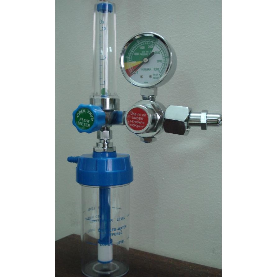 Đồng hồ oxy (trọn bộ đồng hồ, dây thở oxy, bình tạo ẩm oxy)