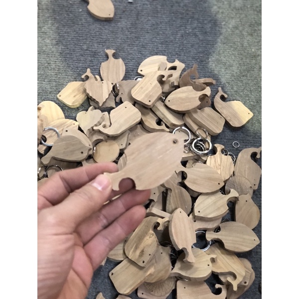 Miếng gỗ tự nhiên để làm móc Khoá