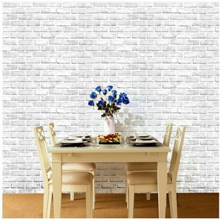 Cuộn 5M PVC giấy dán tường (có sẵn keo dán) – GẠCH TRẮNG CHỮ NHẬT YJ022