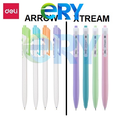 Bút bi ngòi 0.7mm Xtream - Arrow vỏ nhiều màu Deli