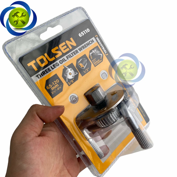 Cảo lọc dầu 3 chấu chân tròn Tolsen 65110 phạm vi mở 65-120mm