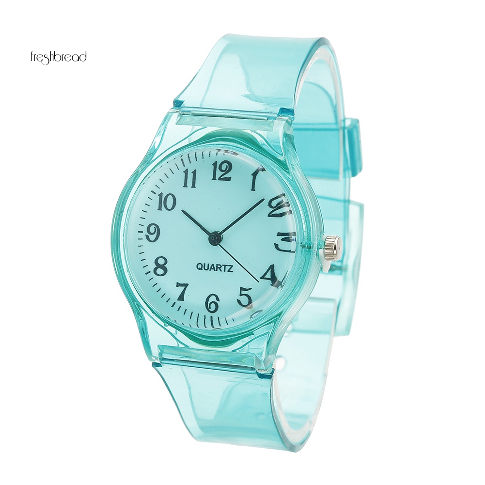 【VOGUE】Unisex Jelly Color Round Dial Transparent Silicone Band Analog Quartz Watch Gift