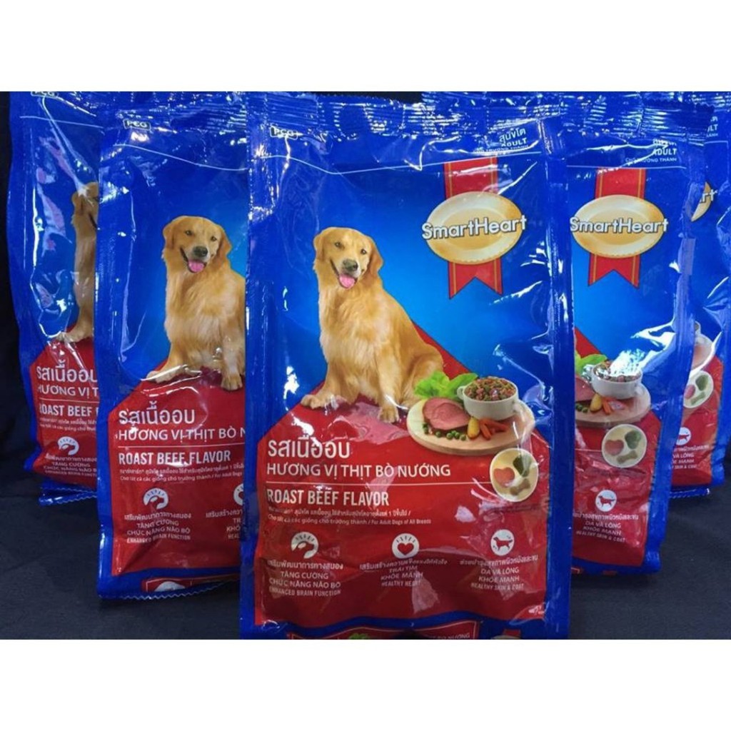Thức ăn Smartheart vị thịt bò nướng cho chó trưởng thành cao cấp 400g