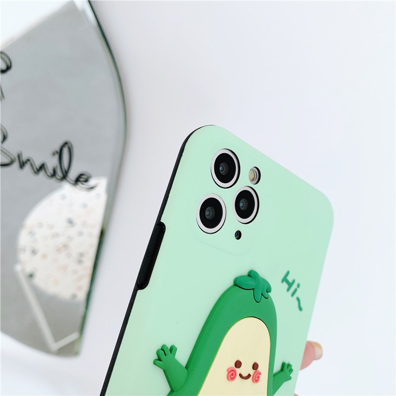 Ốp lưng iphone Bơ & Dưa 3D IMD dày dặn 5/5s/6/6plus/6s/6splus/7/7plus/8/8plus/x/xr/xs/11/12/pro/max/plus/promax | BigBuy360 - bigbuy360.vn