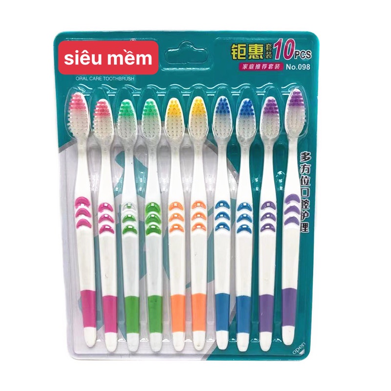 Bàn Chải Đánh Răng Chuyên Dụng Cho Người Lớn- vỉ 10 cái