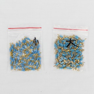 Khóa link ma ní cao su câu cá (màu xanh)-bịch 100pcs