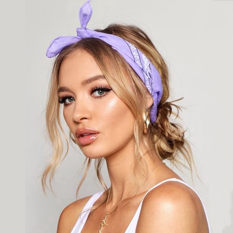 Khăn vải quấn tóc phong cách thời trang xinh xắn cho nữ