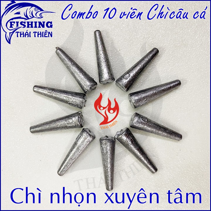 Chì câu cá chì nhọn xuyên tâm 10g 15g 20g 30g