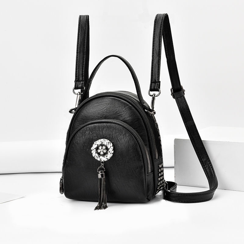 Balo Chuwanglin bằng da phối tua rua đính đá phong cách thời trang cao cấp cho nữ