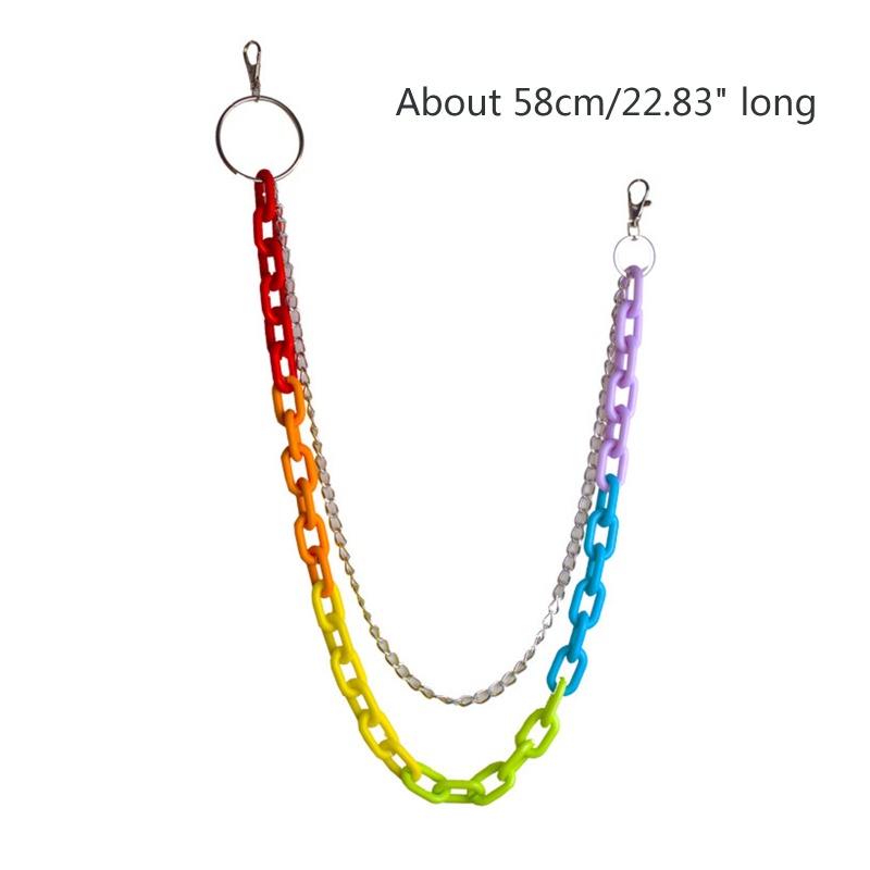 Dây xích acrylic đeo ví quần phong cách hiphop cá tính cho nam và nữ