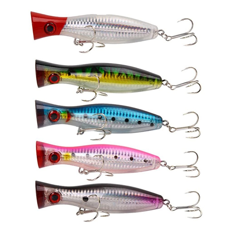 Bộ 5 Mồi Câu Cá Giả Bề Mặt - 12.5cm Và 40 Grams