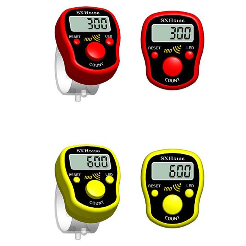 Máy đếm số lần đeo ngón tay dùng niệm phật/ may dệt kim có màn hình LCD