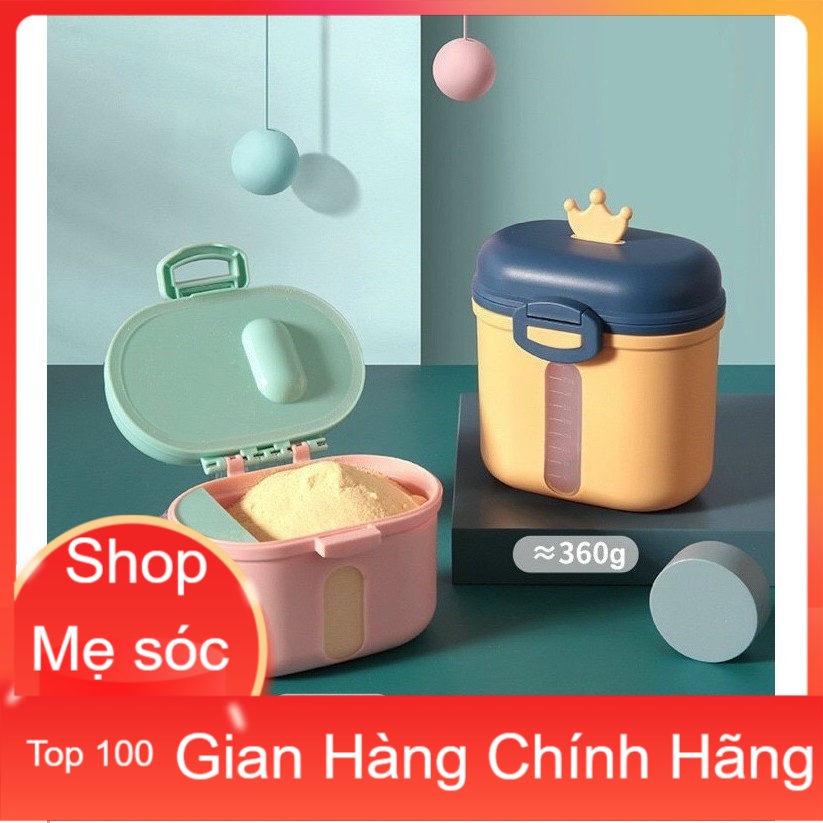 Hộp đựng sữa bột thực phẩm khô hình vương miện sang chảnh size lớn nhỏ thuận tiện mang đi