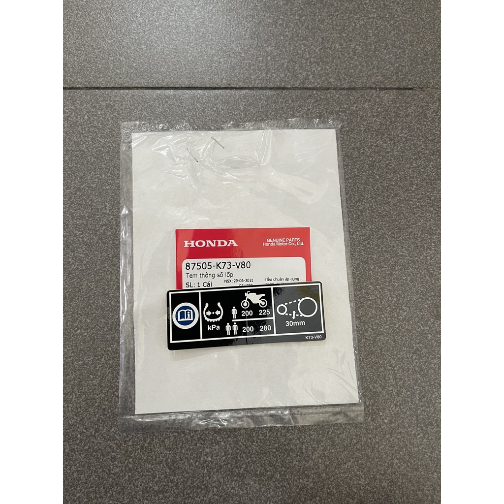 tem gấp future mập future led 125 an pha bụng 110 hàng chính hãng 87505K73V80 87505KYZV00