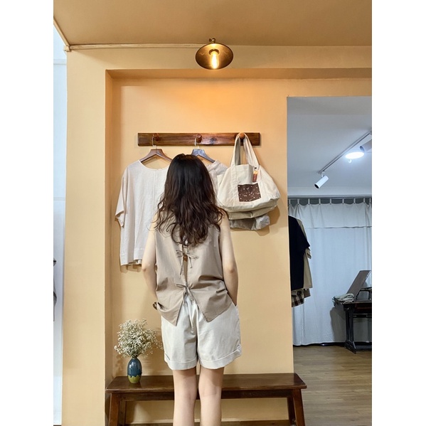 Áo sát nách cột dây