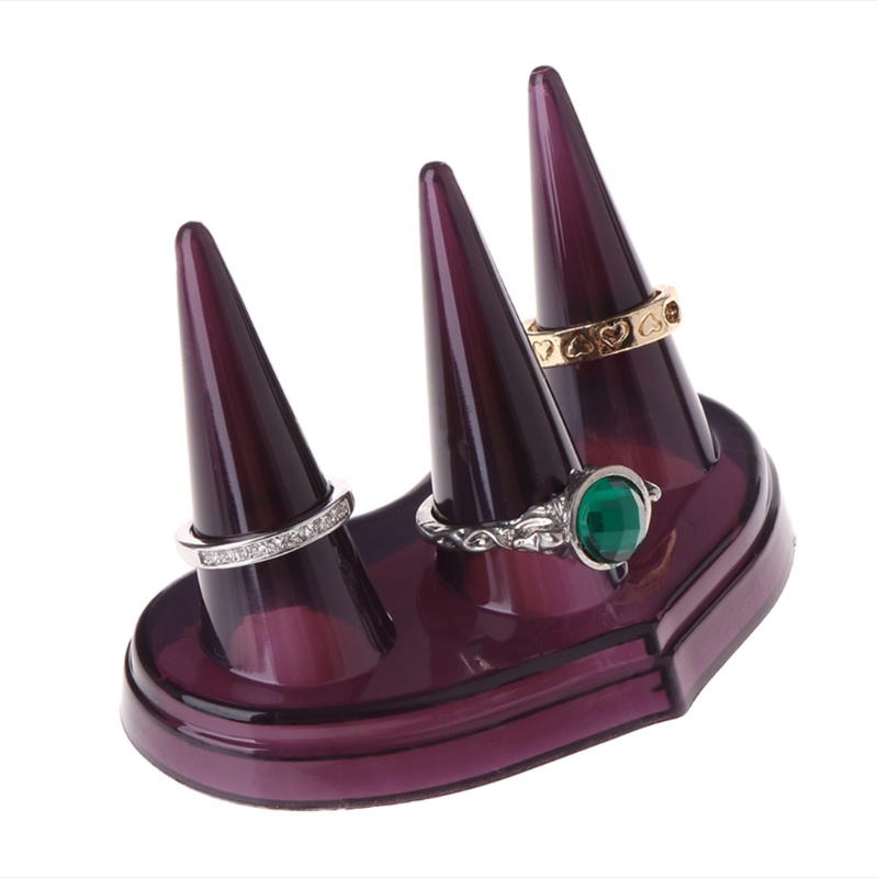 Giá Trưng Bày Nhẫn 3 Ngăn Màu Đen Tiện Dụng