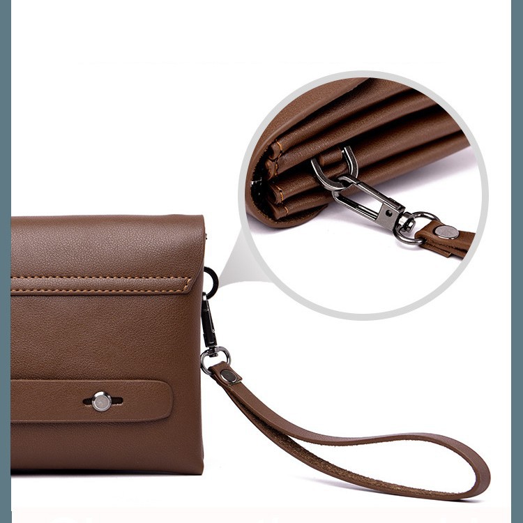 Túi Clutch Cầm Tay Nam Kiểu Dáng Basic Có Dây Đeo C2213